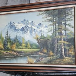 vintage landscape oil painting