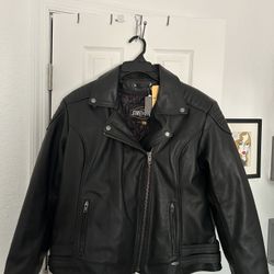 Women’s street & Steel Genuine Leather Motorcycle Jacket