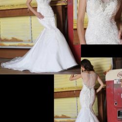 New With Tags Size 10 Da Vinci Wedding Gown $215
