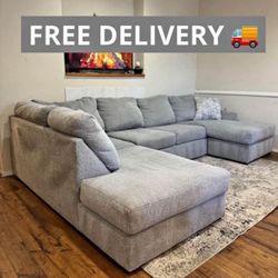Free Delivery 🚚 Gray Sectional