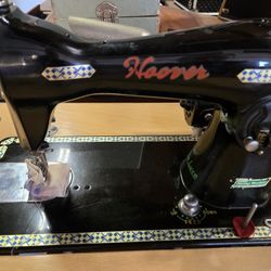 Vintage Sewing Machine and Desk