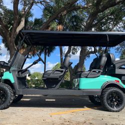 Lithium Battery 6 Passenger - 2023 Aluma Lifted Golf Cart Aluminum Frame MANY COLORS