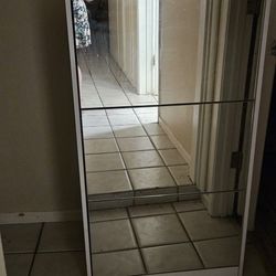 Mirror Storage Cabinet With Shoe Rack