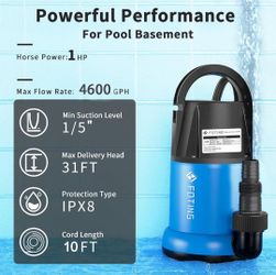 Foting submersible water pump