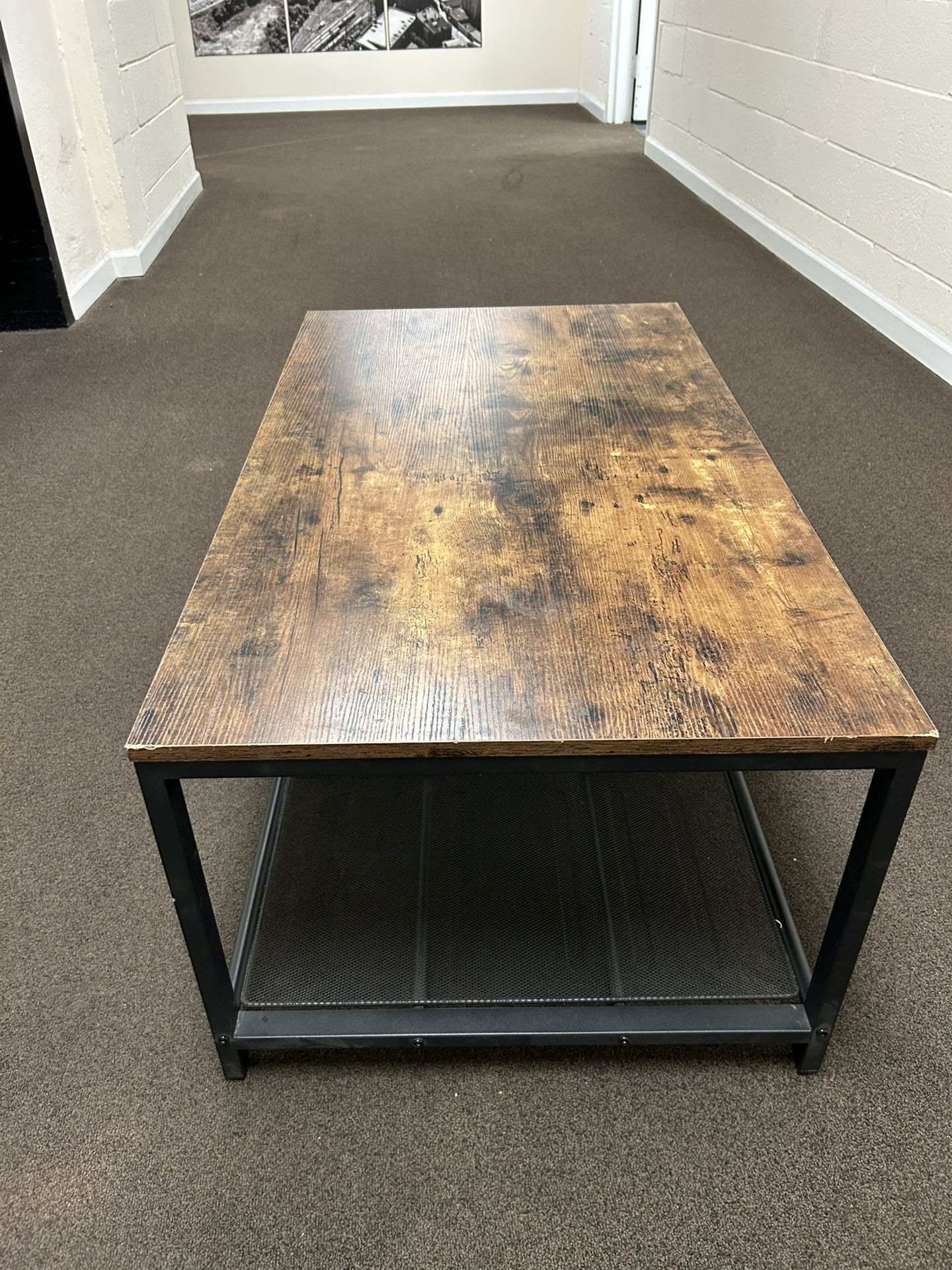 Large Coffee Table, Dark Brown, Wood, 3.5ft x 2ft x 1ft