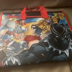 Marvel Avengers Tri Fold Storage Case Comics Heroes School Good Condition