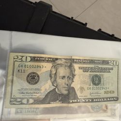 Star Note $20 Bill 