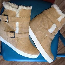 Peyton-Steve Madden Journey Collection Double Buckle Comfort Foam Angelique Wedge Bootie