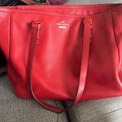Kate Spade Red Leather Tote