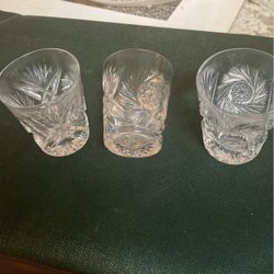 Cut Glass Shot Glasses 