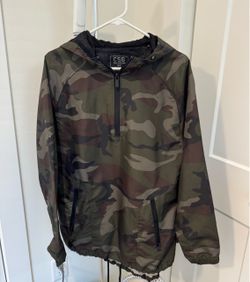 CSG Champs Sports Gear Camo Hooded Anorak Windbreaker Jacket Men’s Small