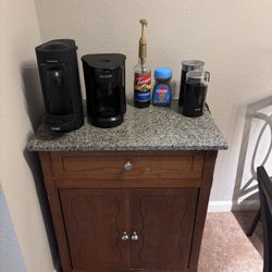 Wood & granite buffet