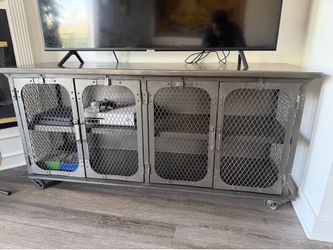 Industrial Metal Media Console/TV Stand