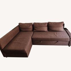 IKEA FRIHETEN Sleeper Sectional Brown