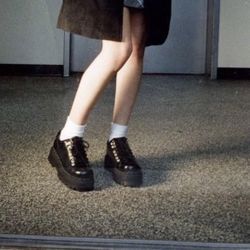 5-i Max Buttero Leather Platform Shoes (5.5)