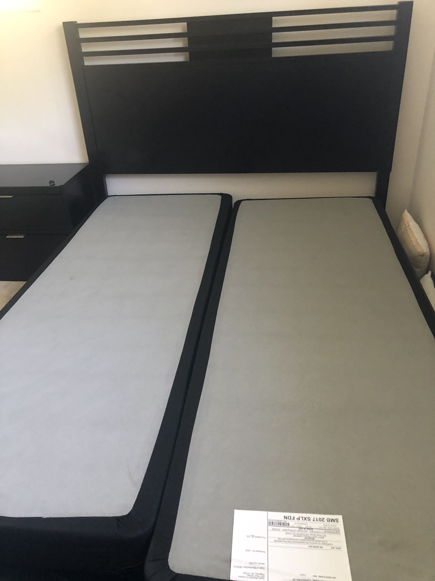 Queen bed frame & box spring