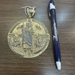 Pendant 14k YG 49gms St. Jude