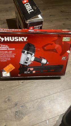 Husky Pneumatic 3-1/2 in. 21-Degree Full-Head Strip Framing Nailer