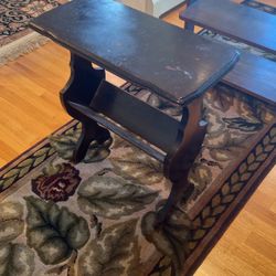 Side Table With Magazine Shelf