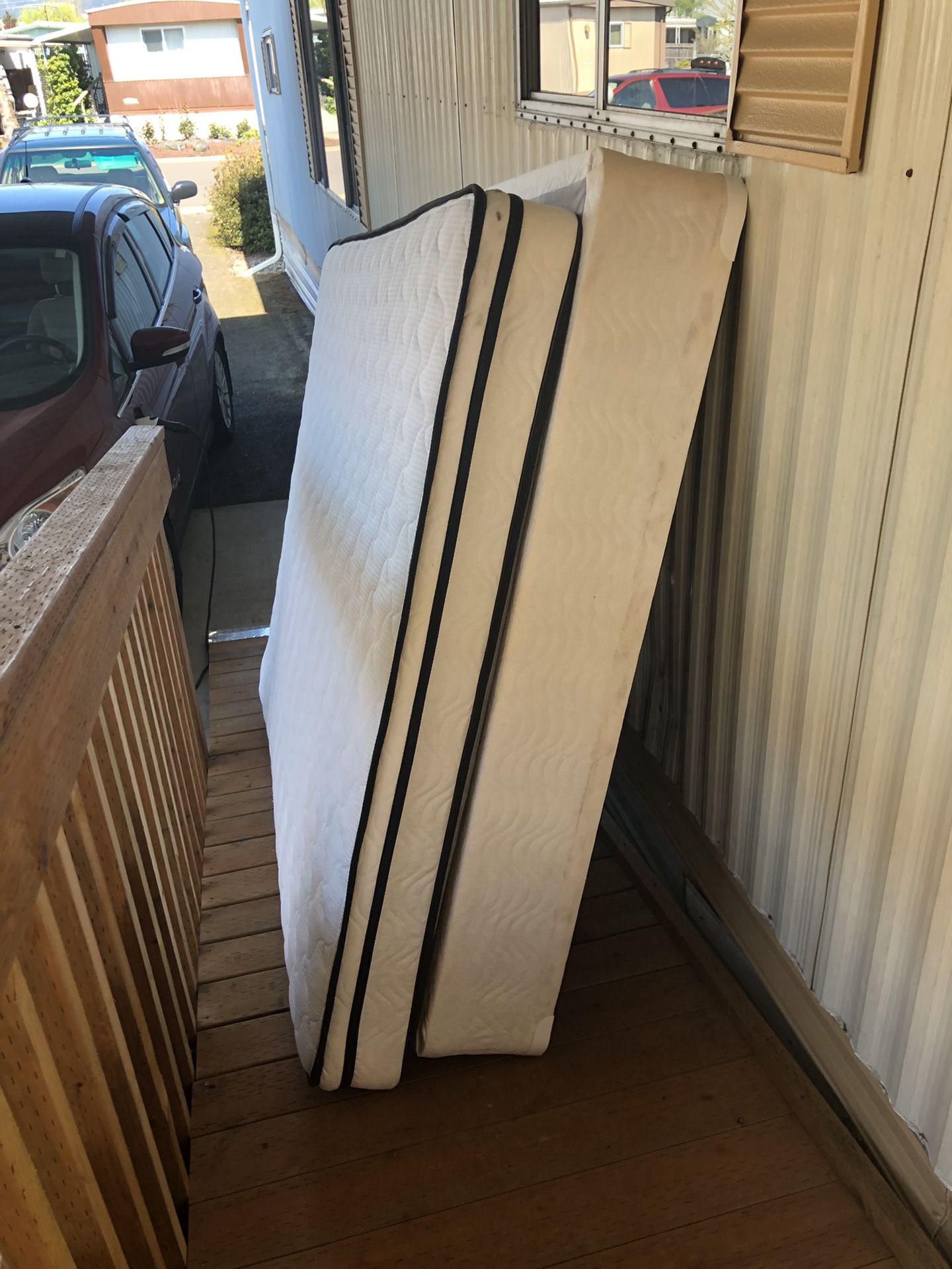 Great queen mattress and box springs. Clean. 3 months old. No stains. In Newberg
