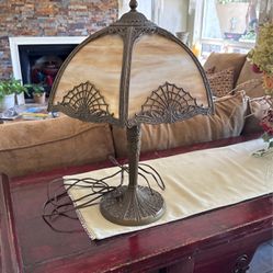 Antique Vintage Stain Glass Lamp