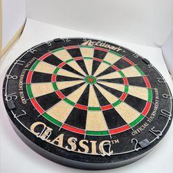 ACCUDART CLASSIC DART BOARD OFFICIAL TOURMENT BOARD.  18" X 1-1/2