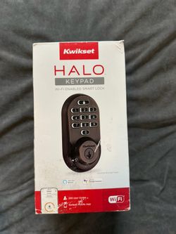 Kwikset Halo Wi-Fi Smart Door Lock, Keypad Entry Deadbolt w/ SmartKey - Bronze
