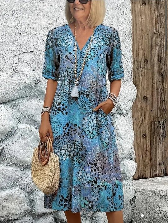 Leopard Print Midi Dress Women Summer Dresses