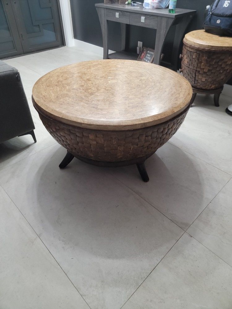 Coconut Shell Cocktail And End Tables 