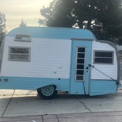 Classic High Top Vintage Travel Trailer Concession Gutted
