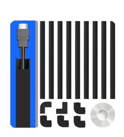 NEW Delamu 142” Black Cord Hider Cable Management Kit