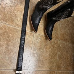 Botas Vaqueras Negras Size 6