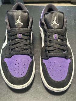 Jordan 1 Low Court Purple 8.5 Mens