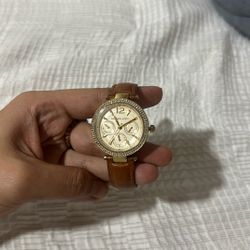 MK / Women’s Whitley Brown Leather Watch