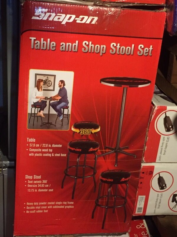 NEW SnapOn Tools Bar Table & Two Stool Set for Sale in Long Grove, IL