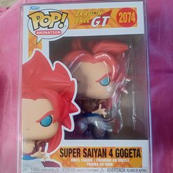 Funko Pop! Dragon Ball GT: Super Saiyan 4 Gogeta #2074 with Premium Protector