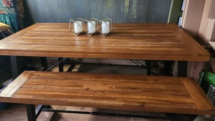 Dining Table With Two Benches