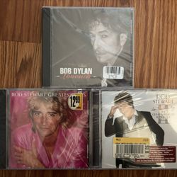 Brand New Rod Steward and Bob Dylan CDs