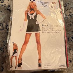 New- Black Tie Bunny Costume Size M
