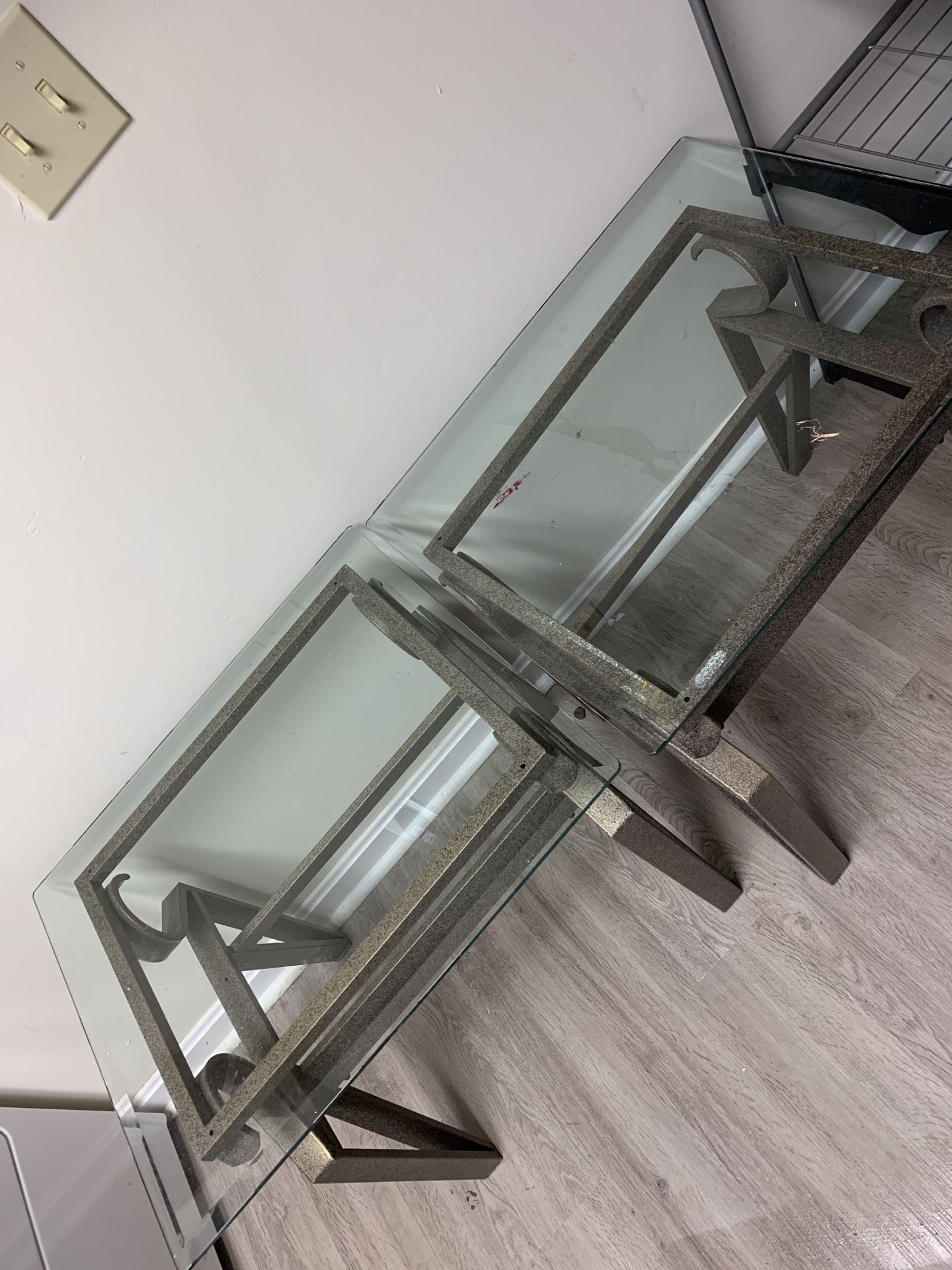End glass tables