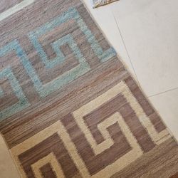 10' 6" Flat Weave Wool Rug  Runner