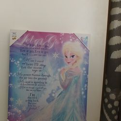 Frozen Elsa And Anna On Canvas