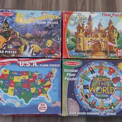 4 Melissa & Doug Kids Children Floor Puzzles