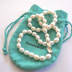 Tiffany & Co Silver Pearl Strand Necklace