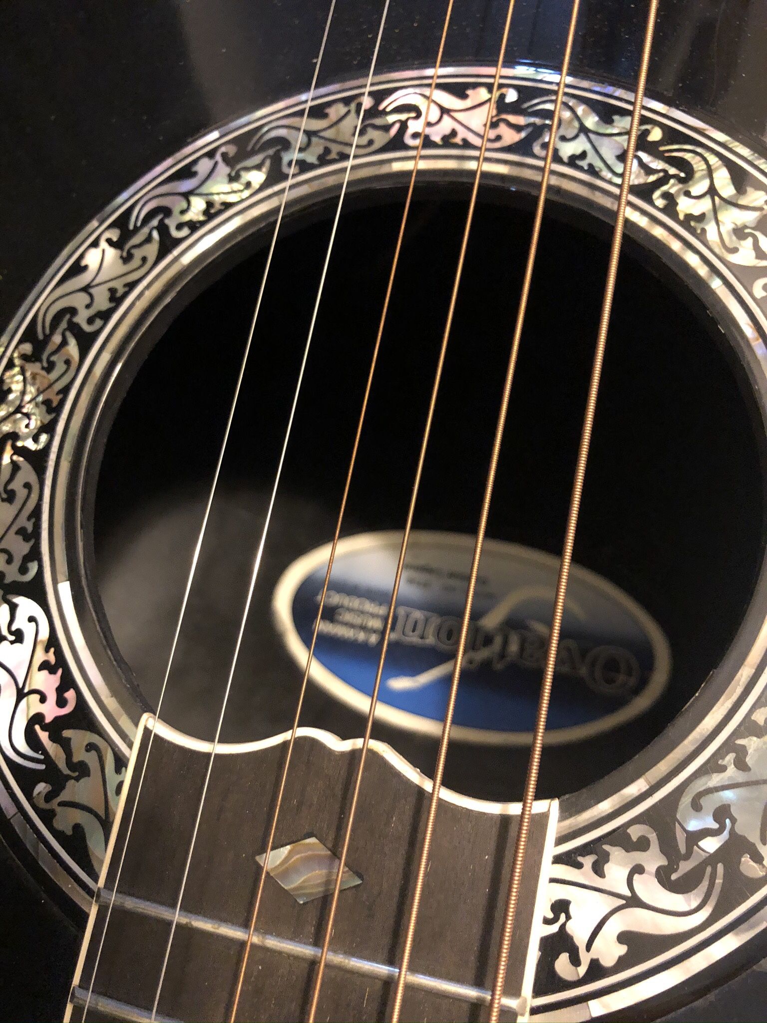 1719 Custom Legend Black Top w/Mother of Pearl inlay