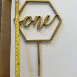 Wooden First Birthday Cake Topper