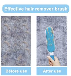 Hair Remover, Cat & Dog Fur Remover - Upgraded Animal Pet Hair Remover Brush with Self-Cleaning Base Efficient Double-Sided Perfect for Clothing, Cou Thumbnail