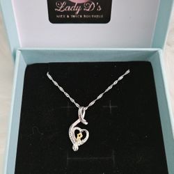 Sterling Silver Heart Necklace 
