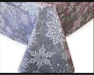 Gray snowflake table cover brand new