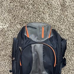 Orange And Navy Diaper Bag